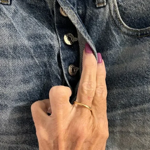 Pacsun ultra high rise vintage button fly floral embroidered size 26 - Picture 4 of 7